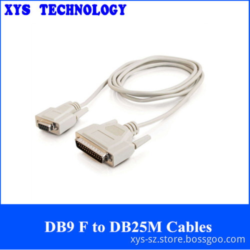 DB9 female to DB25 male Cables